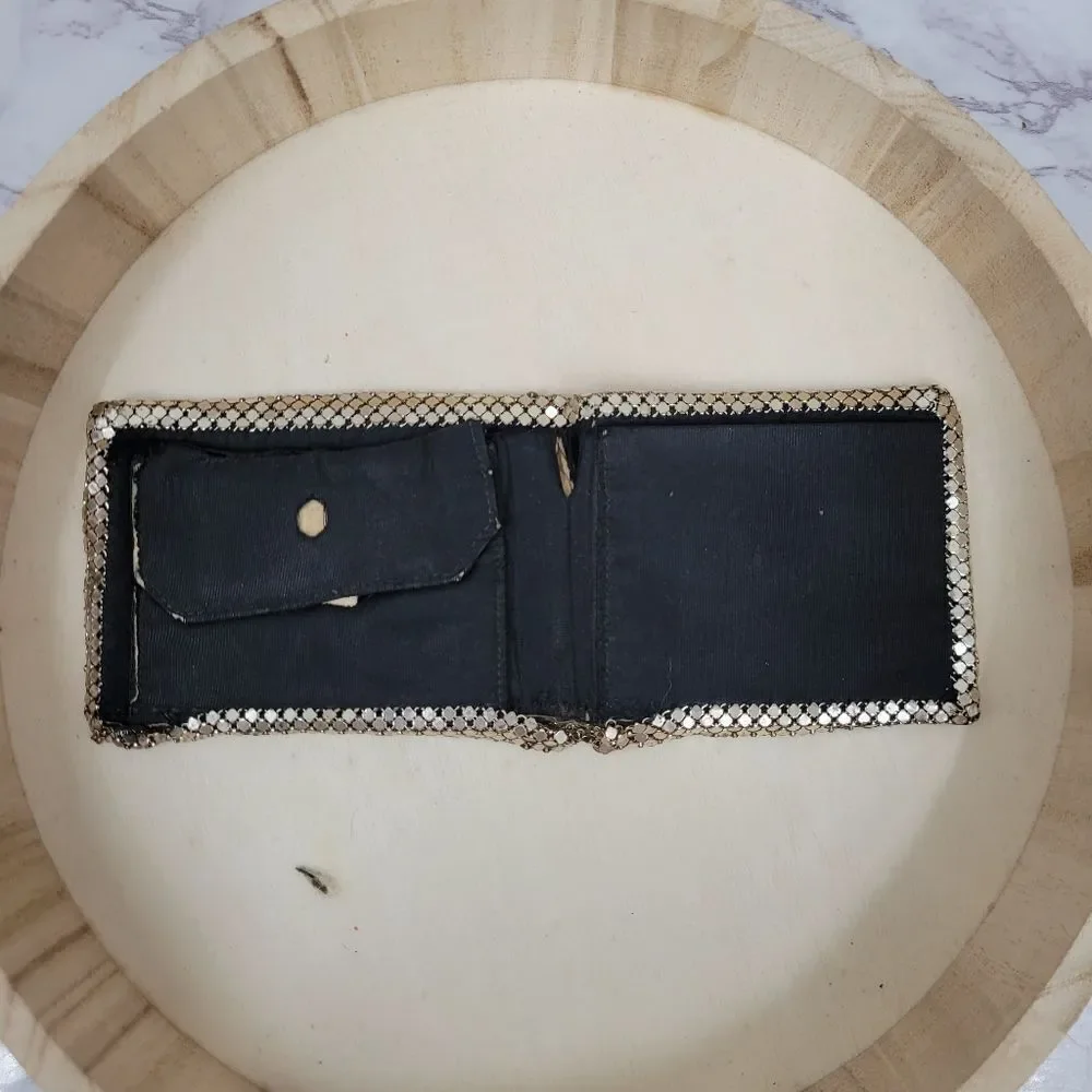 1950s Western Germany Silver Toned Chainmail Bi-Fold Wallet Women's